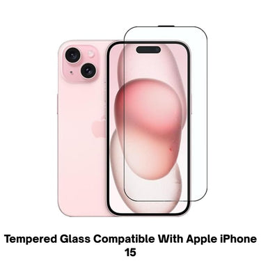 Screen Guard for Apple iPhone 15 | Tempered Glass Screen Protector | Full HD Clarity | Anti-Scratch | Edge-to-Edge Coverage | Easy Installation Kit (Pack Of 2)